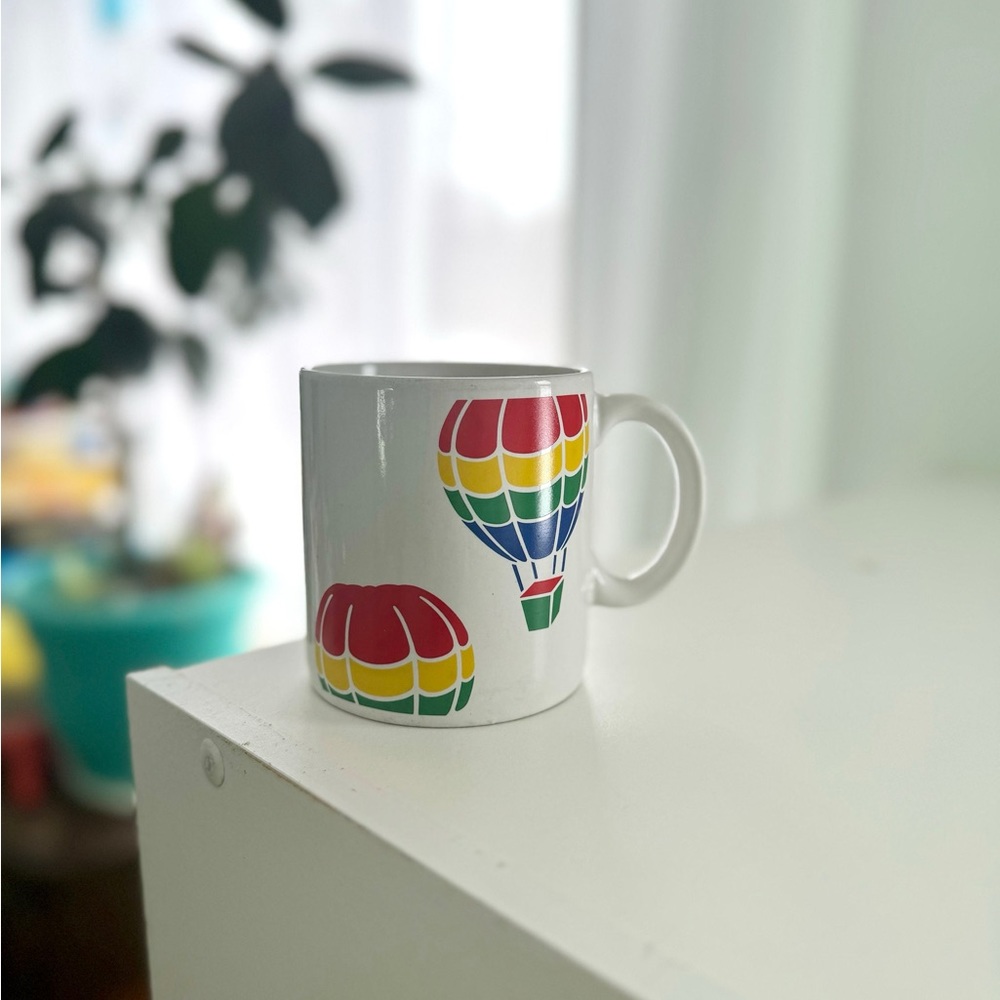 RAINBOW Vintage 1980’s Mug  - Especially for You by FTD - Hot Air Balloons